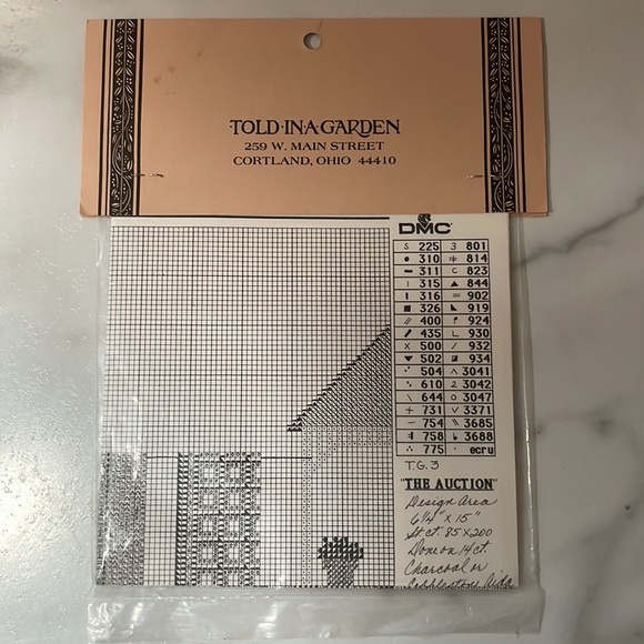 💚Told-In-A-Garden “The Auction” Cross Stitch Pattern - Picture 3 of 3